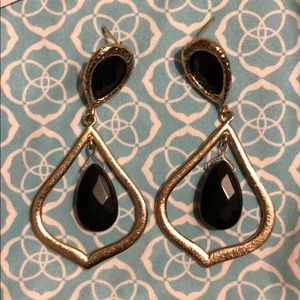 Black and Gold Kendra Scott earrings